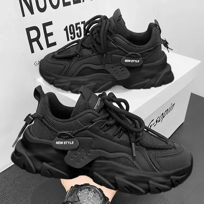 Mens Shoe Breathable Thick Soled Casual Sneakers Outdoor Running Four Seasons New Tennis Men Soft Soles Comfort Male Sneakers