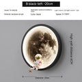 Spaceman Astronaut Moon Round Led Wall Lamp  Kids Bedroom Sleeping Night Lights Boys And Girls Warm Background Sconces