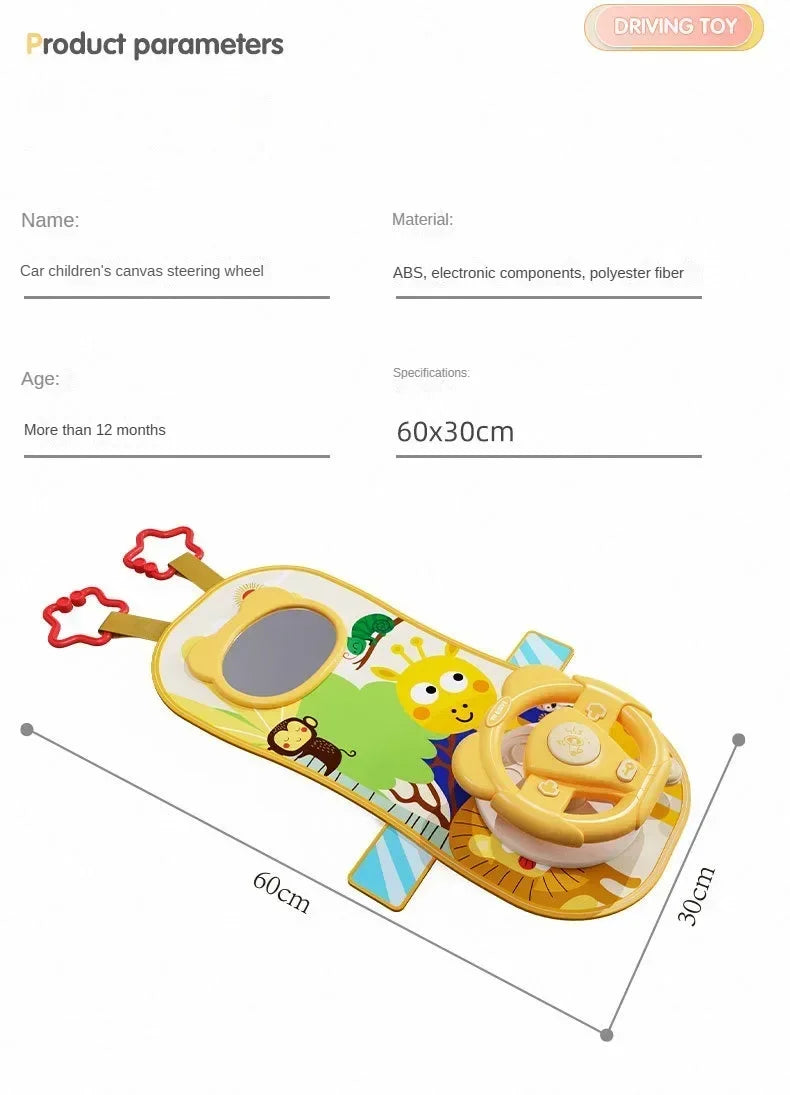 Baby Car Seat Toys Baby Toy Electric Simulate Driving Car Copilot Steering Wheel Seat Toy Hanging Toys for Baby 0 12M Hot
