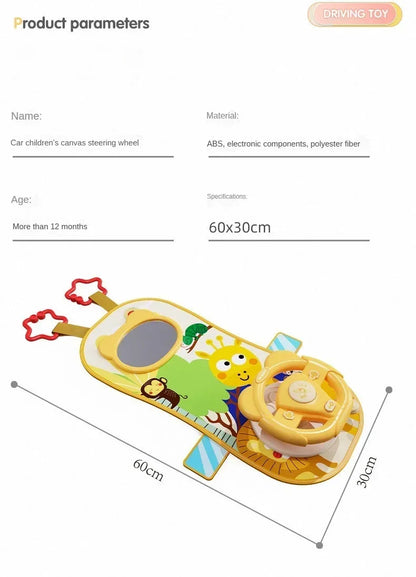 Baby Car Seat Toys Baby Toy Electric Simulate Driving Car Copilot Steering Wheel Seat Toy Hanging Toys for Baby 0 12M Hot