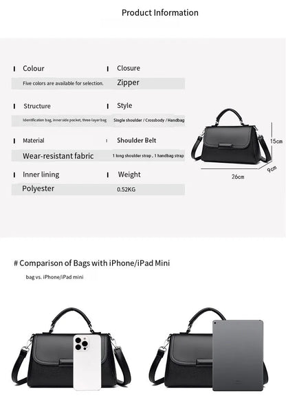 New Women's Bags, High-End Niche Crossbody Bags for Autumn and Winter, Fashionable Water-Repellent Handbags, Simple and Versatile Casual Bags, Work and Commuting Bags, Shopping Bags