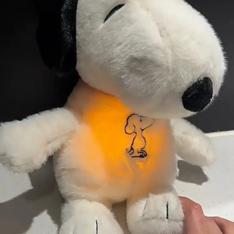 In stock 2026 new luminous breathing Snoopy plush toy baby sleep assistance exquisite soothing doll children's bedtime gift