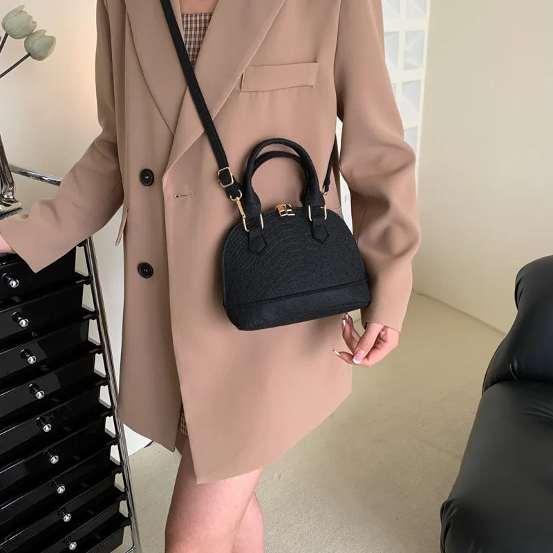Women's Large Crossbody  Retro Felt Handbag with Makeup Organizer Solid-Color Casual Purse for Everyday Use Travel Shoulder Bag