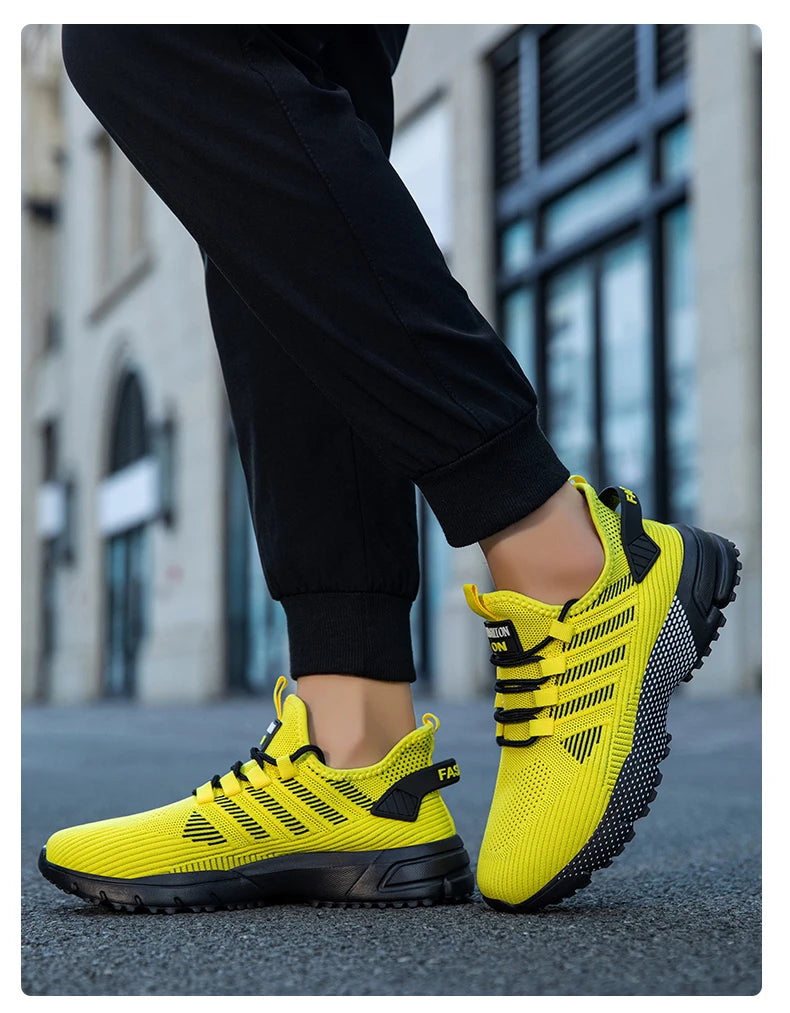 Men's Sneakers Running Shoes for Men Lightweight High Quality Mens Shoes Casual Sneaker Lace-Up Summer Sports Tennis Shoe