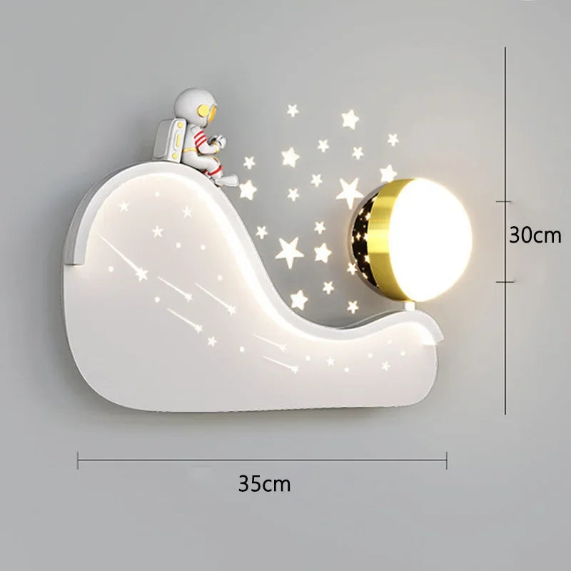 Wall Led Lights Modern Minimalist Astronaut Bedroom Bedside Sconce Lamps for Room Children's Home-appliance