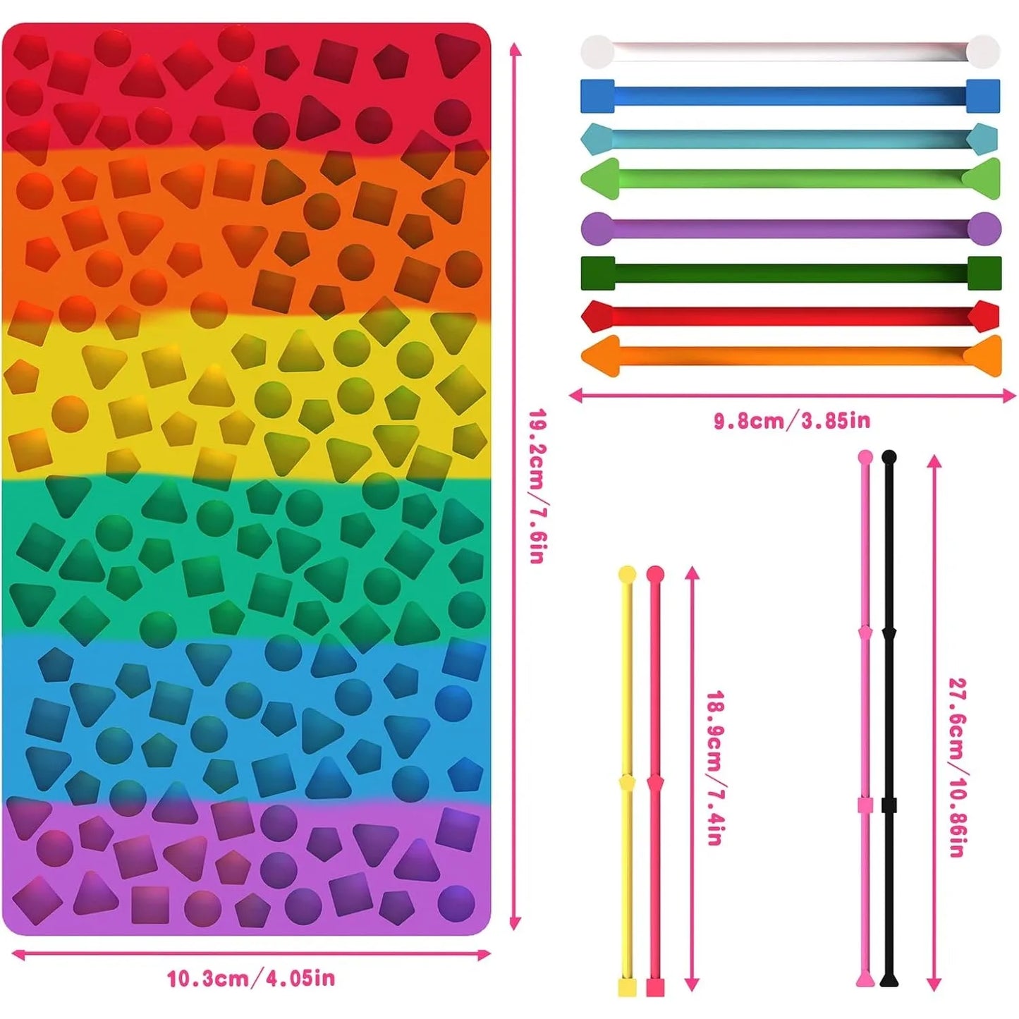 Sensory Activity Board, Silicone Quiet Fidget Toy for ADHD Autism Stress Relief, Easter Basket Stuffers for Toddlers Kids Teens