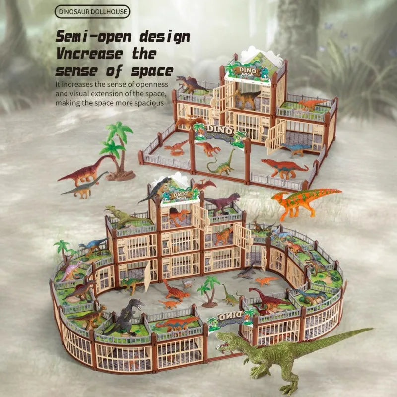New DIY Dinosaur Park Model Children's Simulated Animal Toys Boys Educational Assembly Model Toys Birthday Gifts
