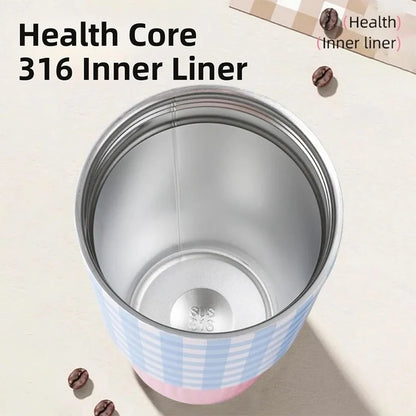 Cute Tumbler 750ML Water Bottle 316 Stainless Steel Vacuum Thermos Bottle Insulated Portable Thermos Cup Gift Outdoor Tableware