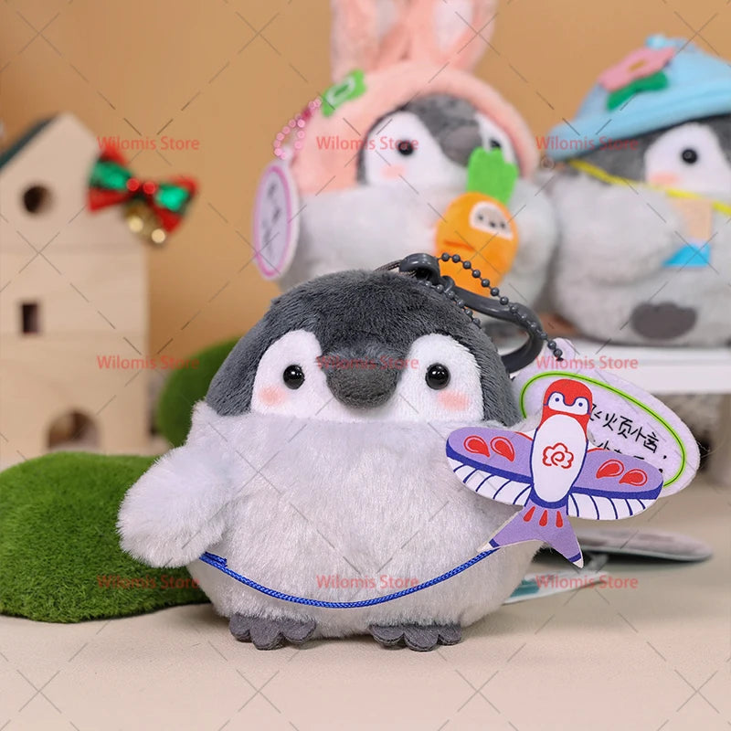 22 Styles Cute Penguin Plush Key Ring Tourist Hat Penguin Keychain For Girls Gifts Creative School Bag Keychain