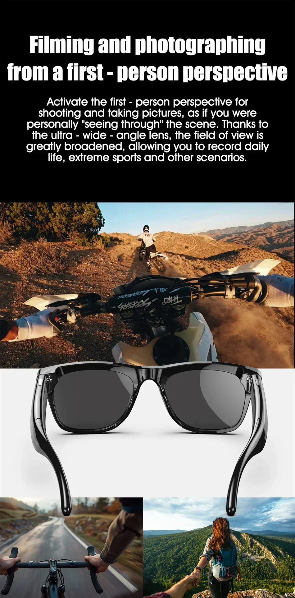 Lenovo 2026 New 8K Bluetooth AI Glasses 1200MP HD Camera Chat GPT Voice Assistant Music Player Translate Call Smart Sunglasses