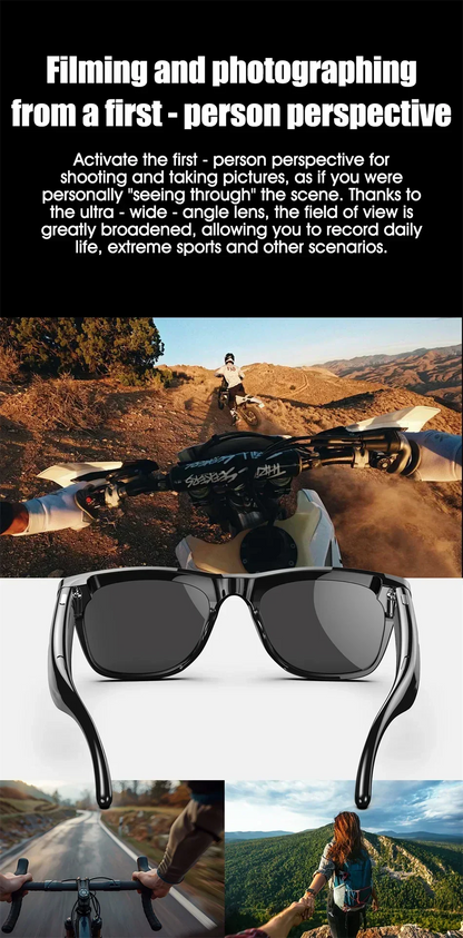 Lenovo 2026 New 8K Bluetooth AI Glasses 1200MP HD Camera Chat GPT Voice Assistant Music Player Translate Call Smart Sunglasses