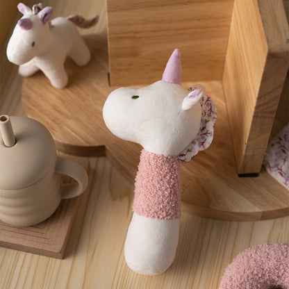 Soft Baby Rattle Toys Cartoon Animal Hand Rattles for Toddlers Boys Girls Hand Bell Toy Early Educational Newborn Infant Gifts