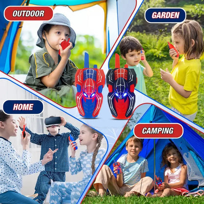 Spider Walkie Talkie for Kids, 2 Pack, Long Range Communication, Adventure Game Toy