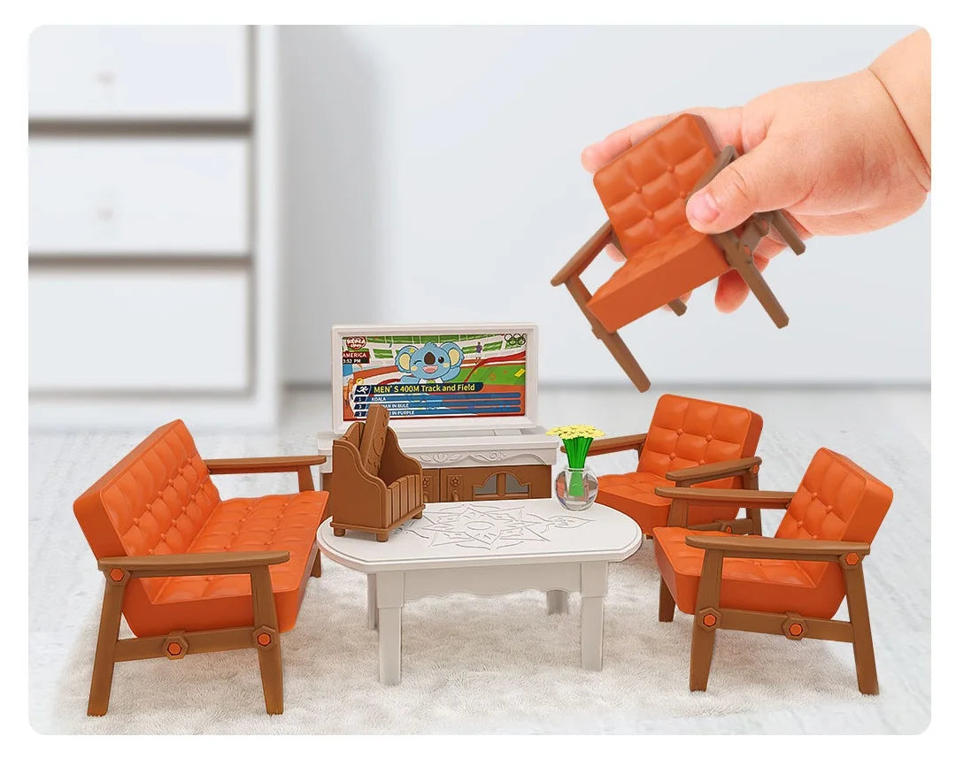 Mini supermarket shopping games dollhouse furniture accessories Intellectual education toys for kid family interaction toys