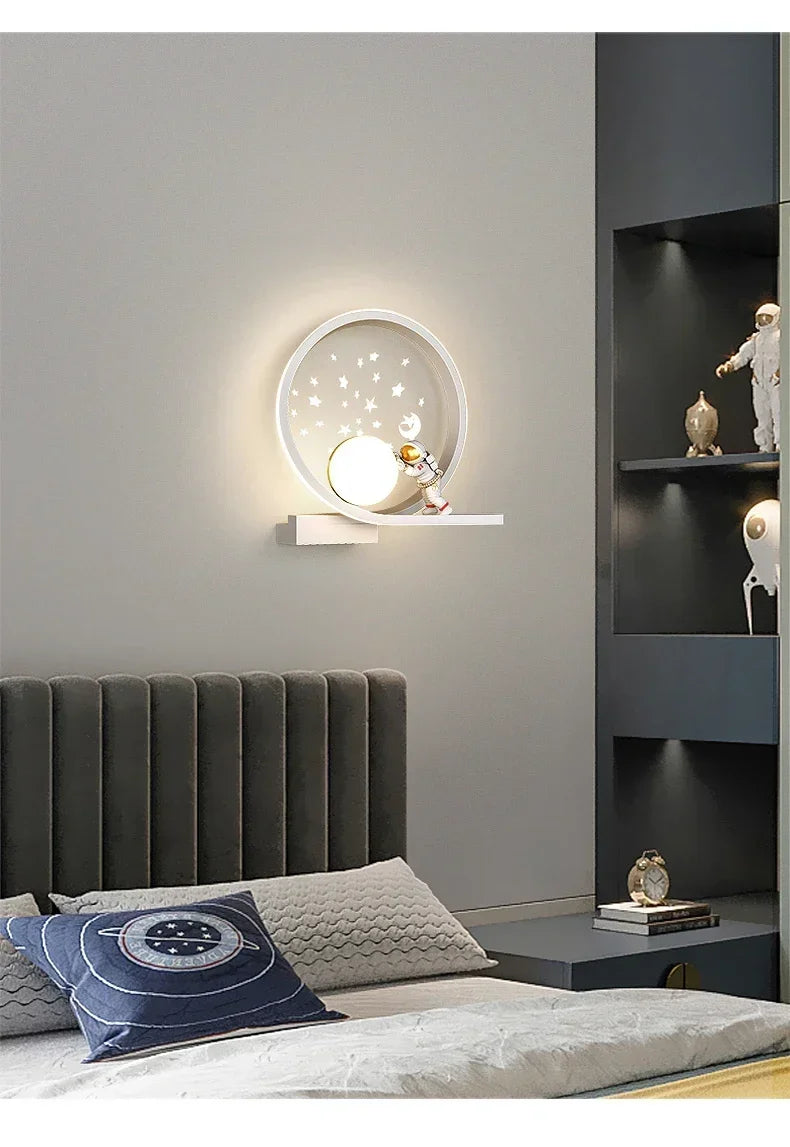 Wall Led Lights Modern Minimalist Astronaut Bedroom Bedside Sconce Lamps for Room Children's Home-appliance