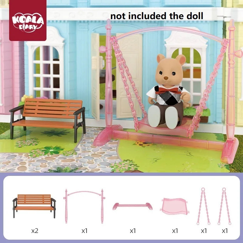 Mini supermarket shopping games dollhouse furniture accessories Intellectual education toys for kid family interaction toys