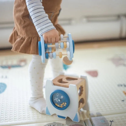 Wooden Montessorri Toys Five-in-one Multifunctional Baby Toys Exercise Children's hand-eye Coordination Logic Imagination Space