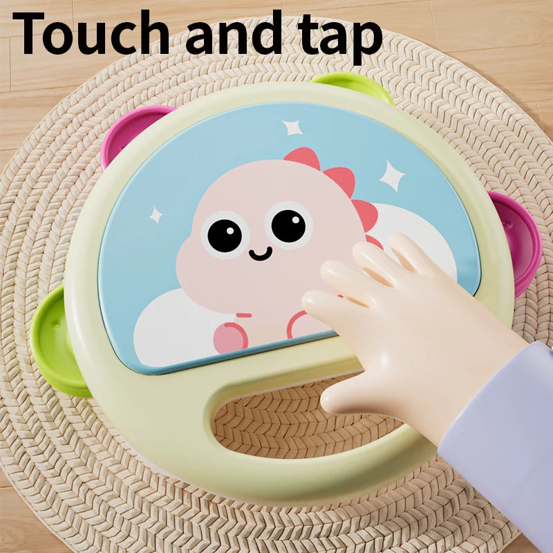 Baby Hand Drum Toys Montessori Musical Instruments Tambourine for Toddlers 1-3 Early Learning Percussion Music Toy