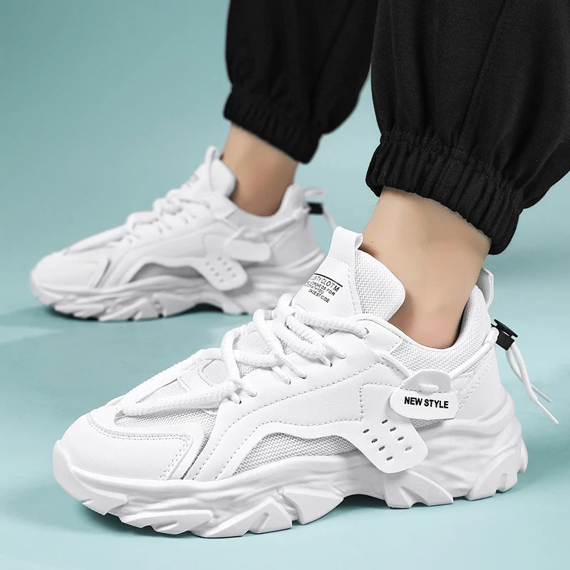 Mens Shoe Breathable Thick Soled Casual Sneakers Outdoor Running Four Seasons New Tennis Men Soft Soles Comfort Male Sneakers