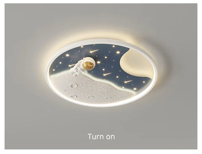 LED moon Astronaut Light Fantastic Eye Care living room bedroom girl lamp  Princess light