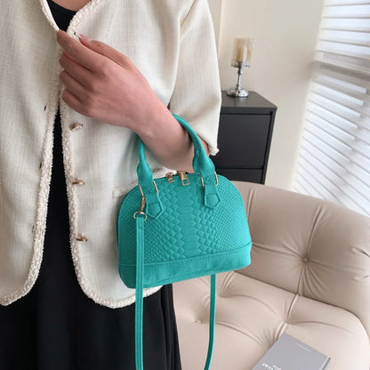 Women's Large Crossbody  Retro Felt Handbag with Makeup Organizer Solid-Color Casual Purse for Everyday Use Travel Shoulder Bag