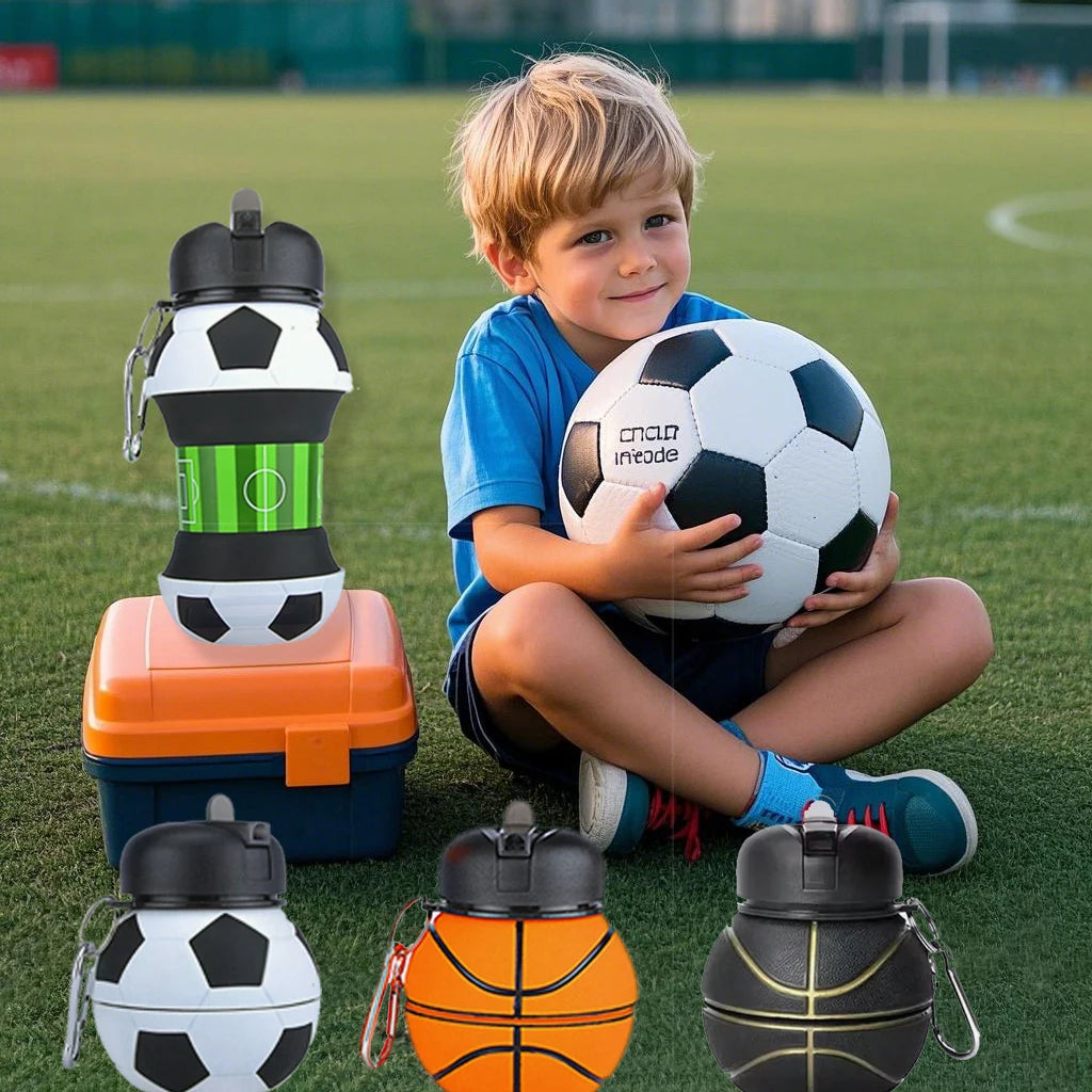 200ml/550ml Basketball Soccer Sports Ball Design Tumbler Cup - Insulated Stainless Steel Drinking Cup Gift for Men Women Kids