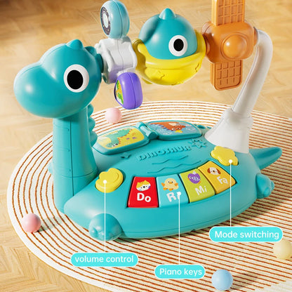 Baby Piano Toys Kids Rotating Music Piano Keyboard With Light Sound, Musical Toys For Toddlers, Early Educational Music Toy