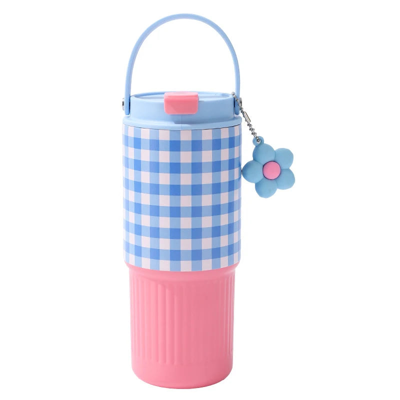 Cute Tumbler 750ML Water Bottle 316 Stainless Steel Vacuum Thermos Bottle Insulated Portable Thermos Cup Gift Outdoor Tableware