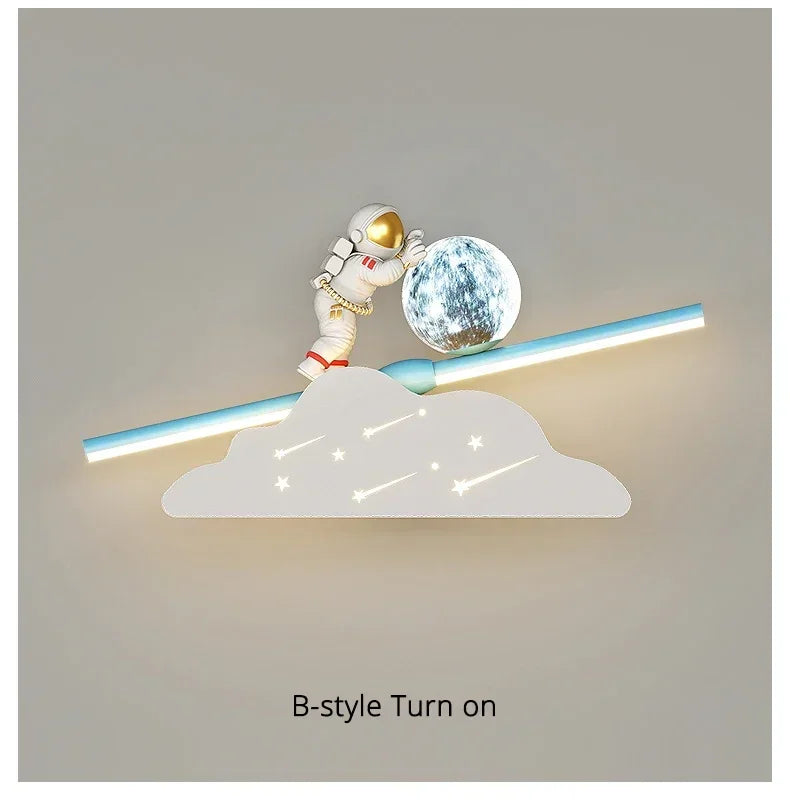 Wall Led Lights Modern Minimalist Astronaut Bedroom Bedside Sconce Lamps for Room Children's Home-appliance
