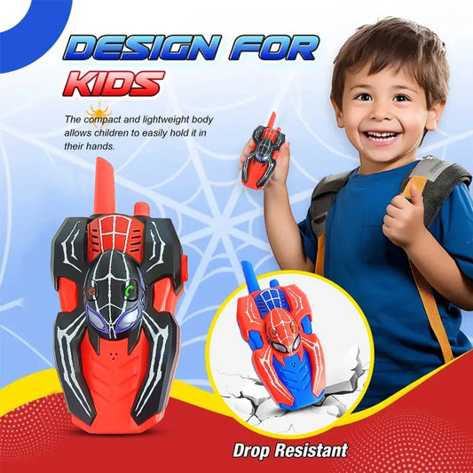 Spider Walkie Talkie for Kids, 2 Pack, Long Range Communication, Adventure Game Toy