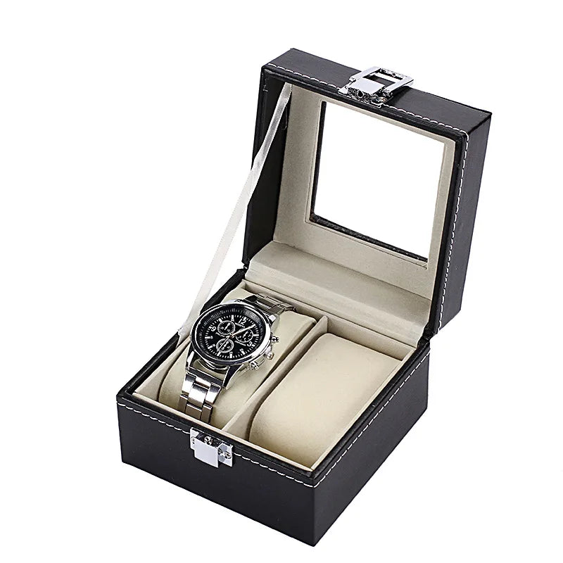 Watch Box, 12-10-6-Slots Watch Case with Large Glass Lid, Removable Watch Pillows, Watch Box Organizer, Gift for Loved Ones