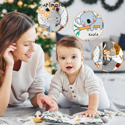 Baby Cloth Book Toys Animals Soft Learning Educational Toys For Babies Development montessori Sensory Books Baby Toys 0 12 Month