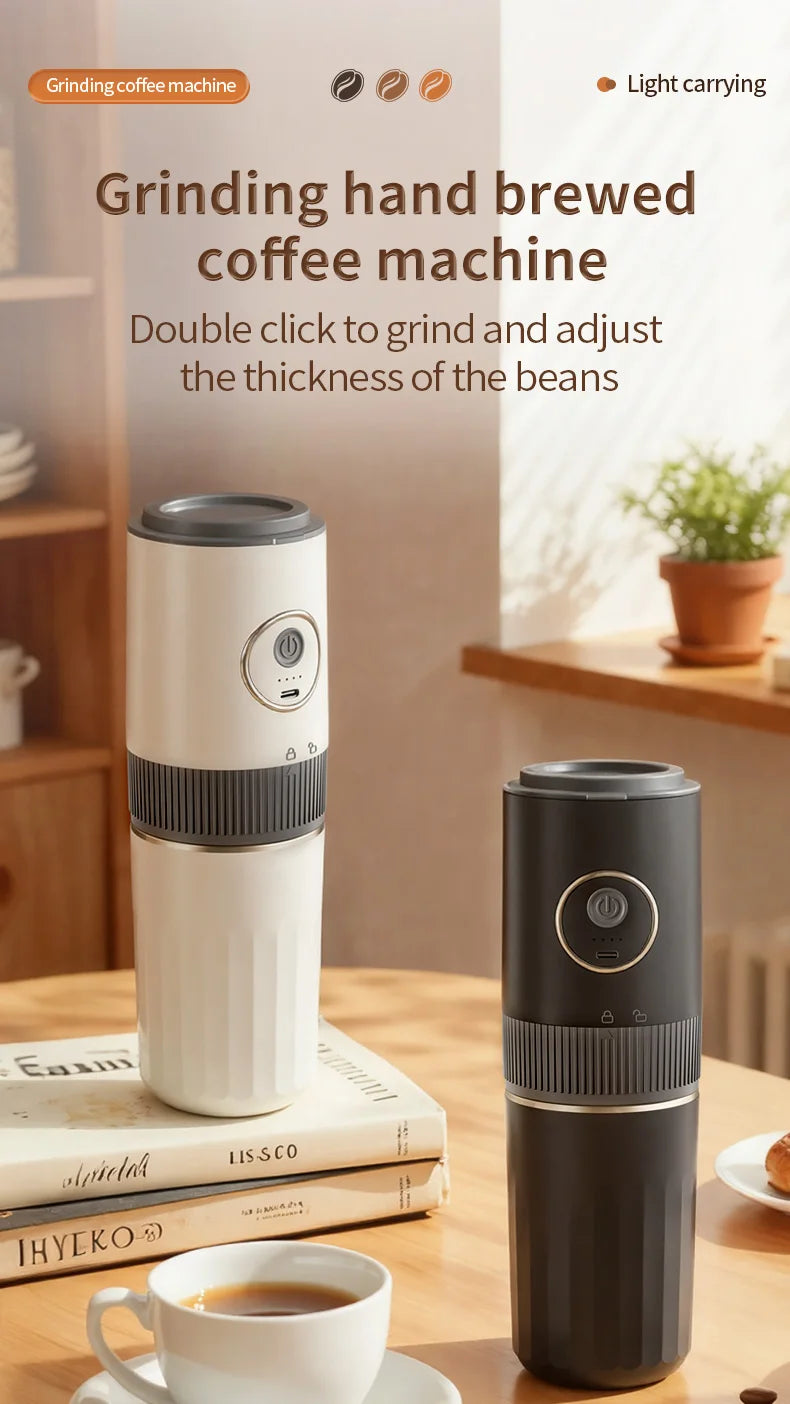 3-in-1 Capsule Coffee Maker Portable Espresso Coffee Machine for Car & Home Camping Coffee Maker Type-c Rechargeable Automatic