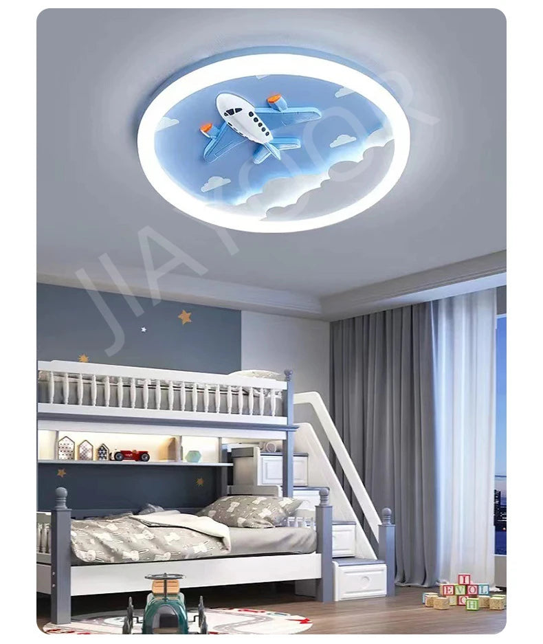 Modern Cute LED Ceiling Lamp For Kids Children's Room Bedroom Chandelier Light Interior Home Decoration Lustre Lighting Fixtures