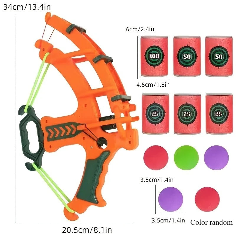 1 set of toys suitable for indoor and outdoor activities, including sports, jumping, cartoon dart board, throwing sticky balls