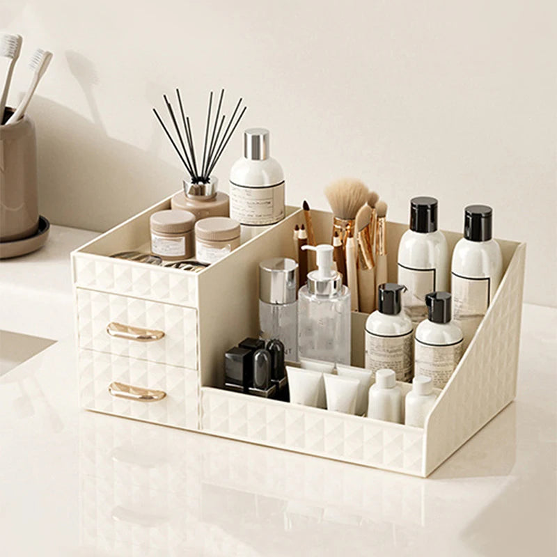 Makeup Organizer Cosmetic Organizer with Transparent Drawer - Multi-functional Lipstick & Cosmetic Organizer