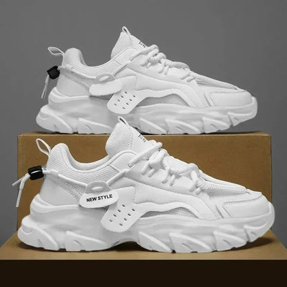 Mens Shoe Breathable Thick Soled Casual Sneakers Outdoor Running Four Seasons New Tennis Men Soft Soles Comfort Male Sneakers