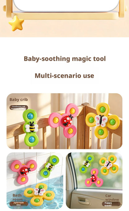 New Kids Bath Toys, Funny Bath, Car, Vacuum Sucker Toys, Rotate Cartoon Bells, Educational Toys For Kids, Gift