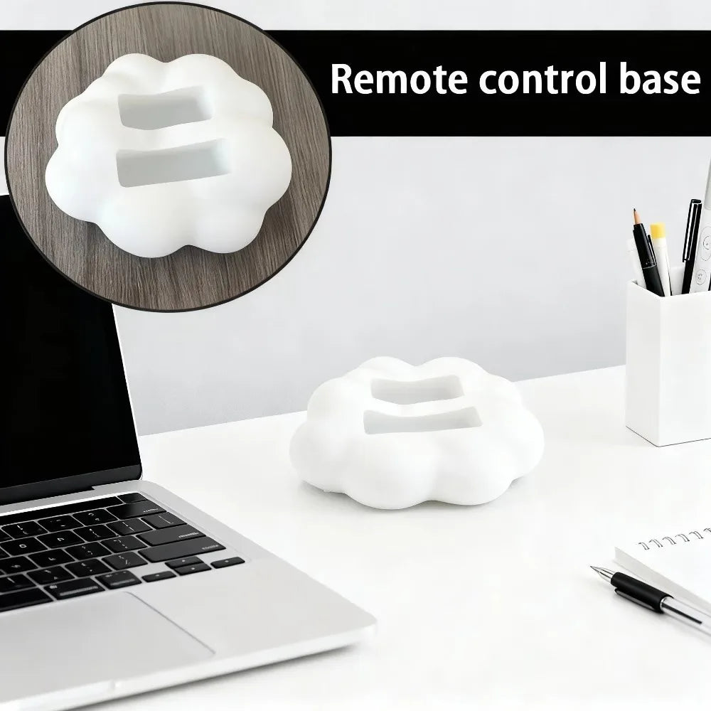 Cute 3D Cloud-Shaped Remote Control Holder - Desktop Home Storage Organizer Stand for TV/Air Conditioner Remotes, Phones Gadgets