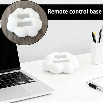 Cute 3D Cloud-Shaped Remote Control Holder - Desktop Home Storage Organizer Stand for TV/Air Conditioner Remotes, Phones Gadgets