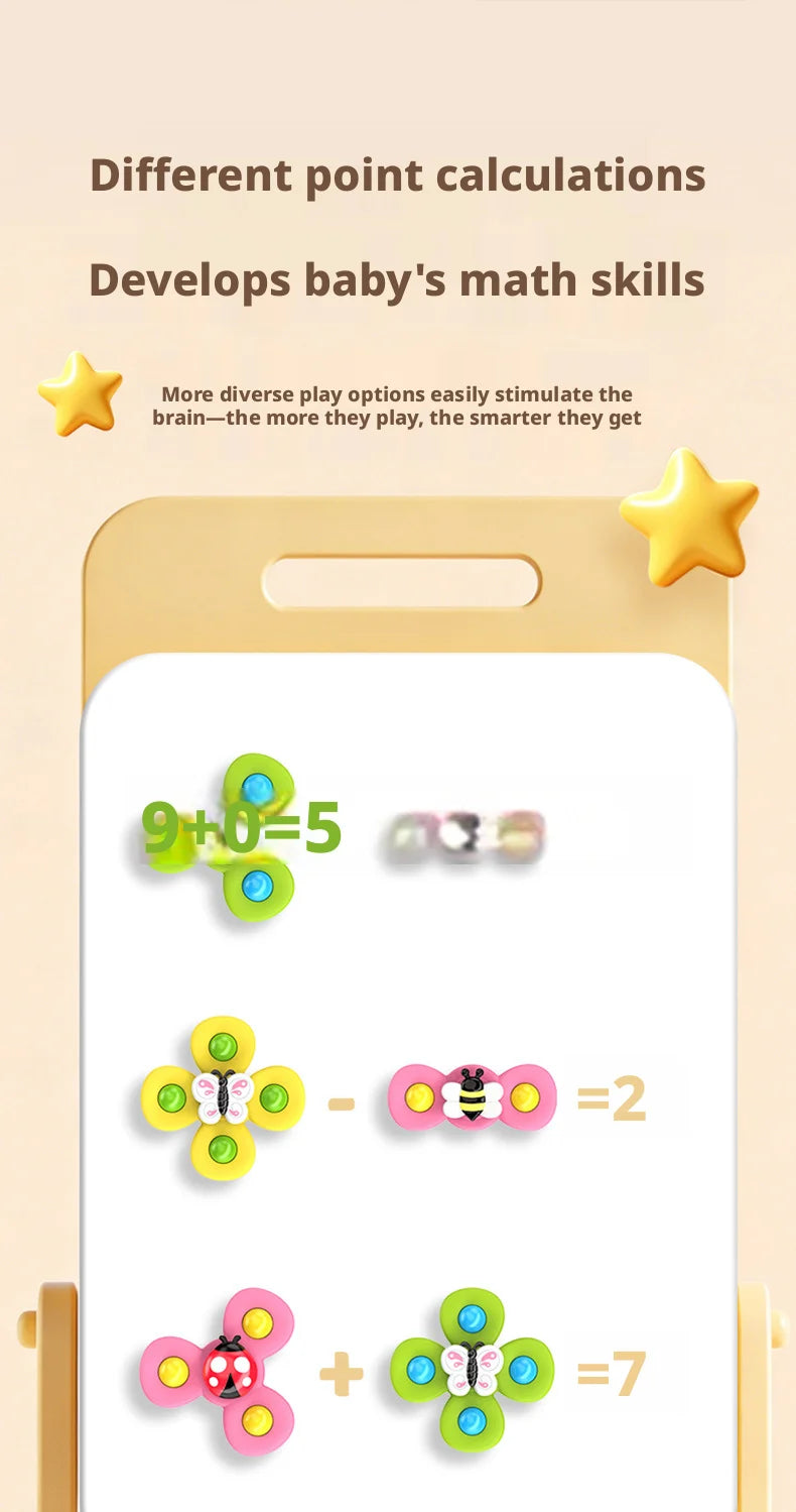 New Kids Bath Toys, Funny Bath, Car, Vacuum Sucker Toys, Rotate Cartoon Bells, Educational Toys For Kids, Gift