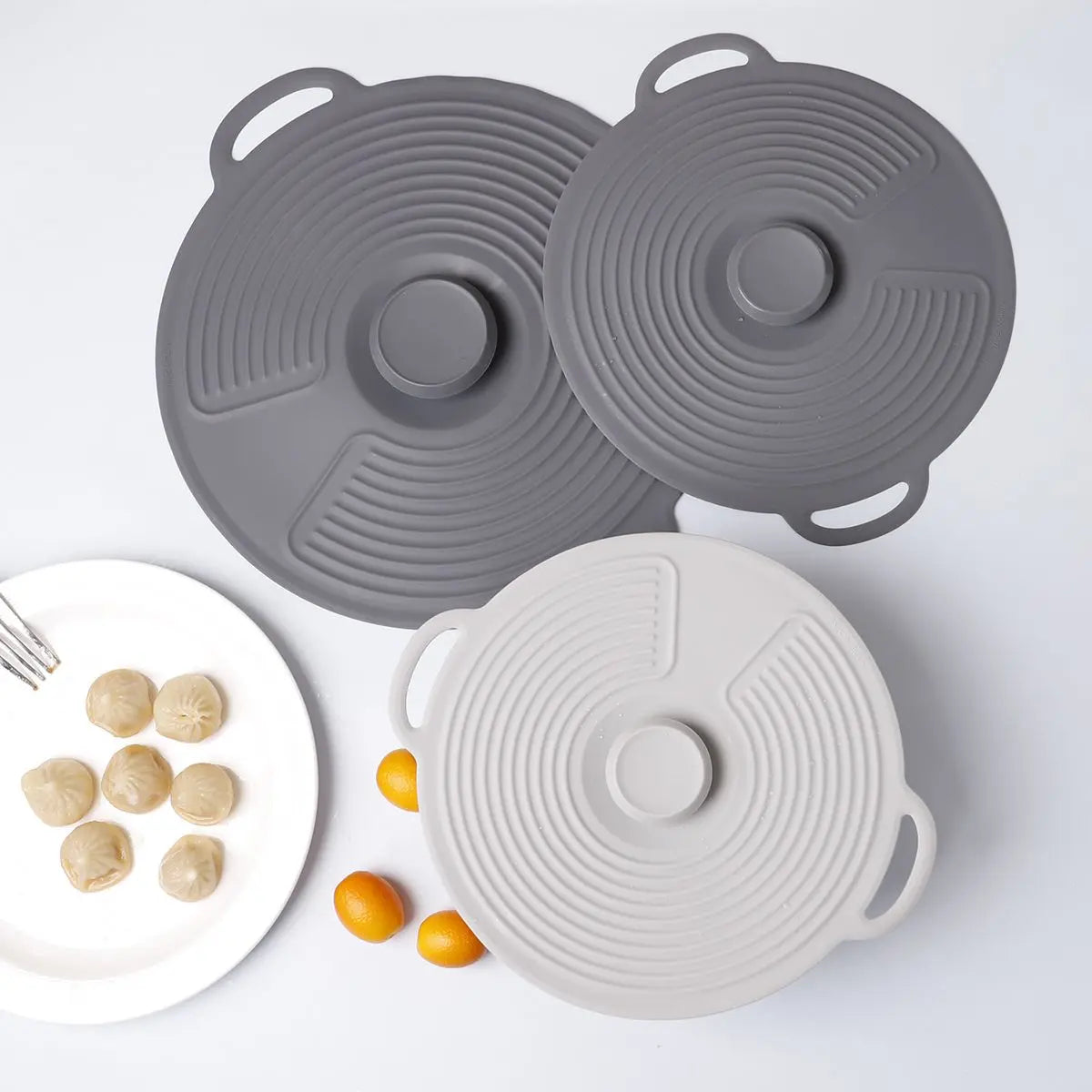 Food Grade Silicone Fresh-keeping Cover Circular Seal Spill-proof Lid Multi-functional High Temperature Resistance and Pot Cover