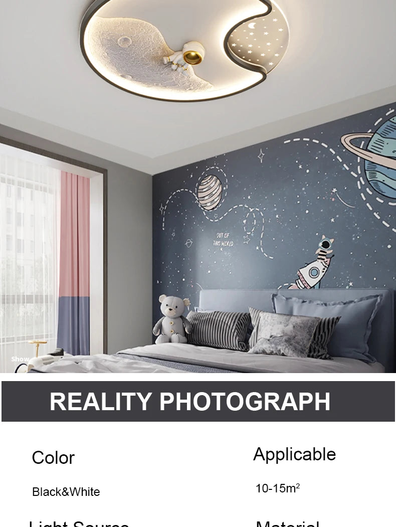 LED moon Astronaut Light Fantastic Eye Care living room bedroom girl lamp  Princess light