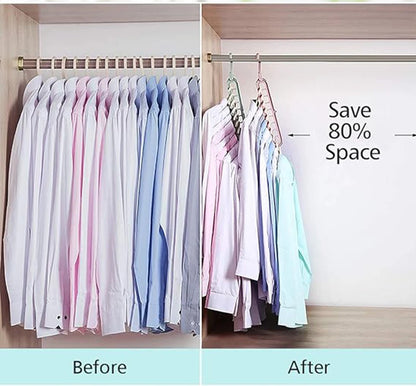 Clothes Hanger Nine Hole Wardrobe Organizer Space Saving Home Household Multi-Functional Drying Rack Plastic Storage