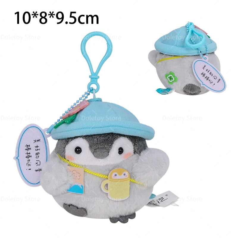 22 Styles Cute Penguin Plush Key Ring Tourist Hat Penguin Keychain For Girls Gifts Creative School Bag Keychain
