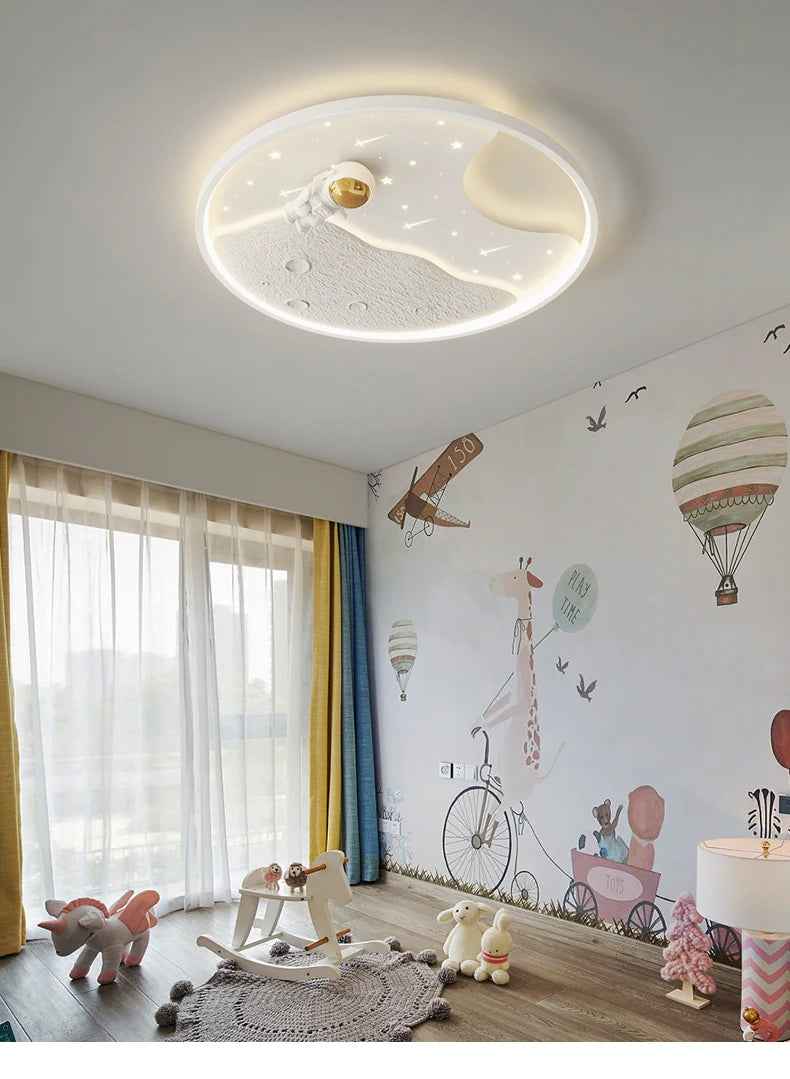 LED moon Astronaut Light Fantastic Eye Care living room bedroom girl lamp  Princess light