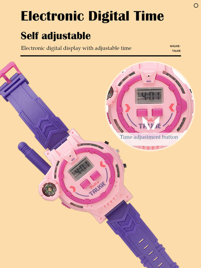 2Pcs Electronic Walkie Talkie Watch Toys, Creative Rechargeable Walkie Talkie With Compass Spying Gadgets Gifts for Kids