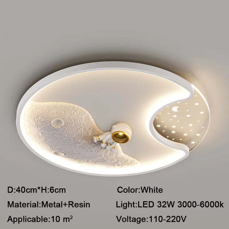 LED moon Astronaut Light Fantastic Eye Care living room bedroom girl lamp  Princess light