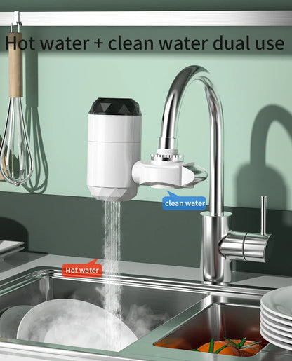 Electric Kitchen Water Heater Tap Instant Hot Water Faucet Heater Cold Heating Faucet Tankless Instantaneous Water Heater Home