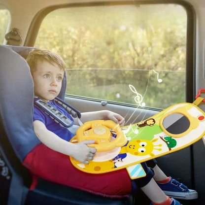 Baby Car Seat Toys Baby Toy Electric Simulate Driving Car Copilot Steering Wheel Seat Toy Hanging Toys for Baby 0 12M Hot